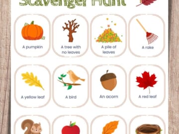 Free Printable Fall Scavenger Hunt for Kids