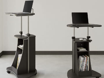 Sit-to-Stand Rolling Adjustable Height Laptop Cart with Storage $49.39 Shipped Free (Reg. $119) – 3K+ FAB Ratings!