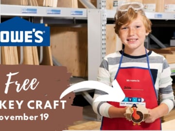 FREE Dancing Turkey Craft at Lowe’s 11/19