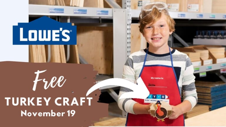 FREE Dancing Turkey Craft at Lowe’s 11/19