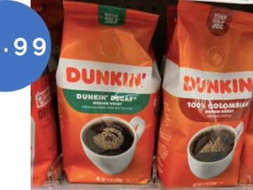 Dunkin Donuts Coffee Coupon | Makes Bagged Coffee $6.99