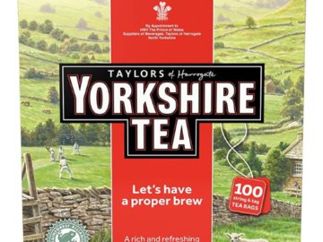 FOUR Boxes of 100-Count Yorkshire Black Teabags as low as $3.19 EACH Box (Reg. $14.90) + Free Shipping – 3¢/Teabag + Buy 4, Save 5%