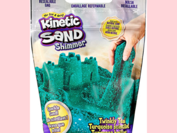 Kinetic Sand Twinkly Teal Bag of All-Natural Shimmering Play Sand $5.54 After Coupon (Reg. $13)  – 2.3K + FAB Ratings!