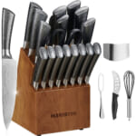 24-Piece Mareston High-Carbon German Stainless Steel Kitchen Knives Set w/ Block $45 After Code (Reg. $90) + Free Shipping! – All-in-one Knife Set!