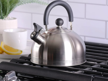 Mr. Coffee Carterton Stainless Steel Whistling Tea Kettle only $12.90 (Reg. $29!)