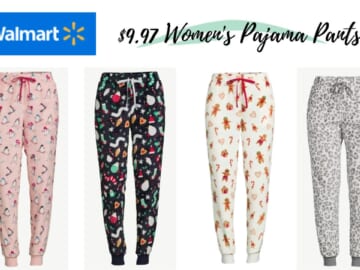 Women’s Plush Sleep Pajama Pants $9.97