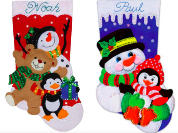 Design Works Felt Stocking Kits only $12.99 + shipping!