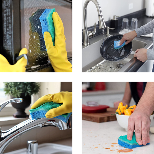 6-Count O-Cedar Scrunge Multi-Use Scrubbing Sponge as low as $1.50 (Reg. $9.99) + Free Shipping! – Safely Cleans All Hard Surfaces in Kitchen and Bathroom!