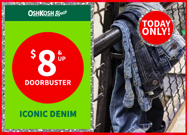 *HOT* Carter’s & OshKosh B’gosh: Kid’s Iconic Denim only $8 today!