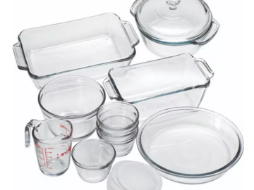 Anchor Hocking 15-Piece Oven Basics Bakeware Set only $24.99 (Reg. $72!)