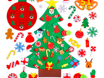 DIY Felt Christmas Tree Set only $10.07!