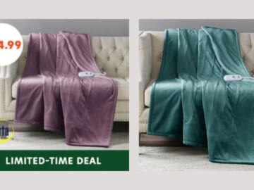 Serta Plush Heated Throws $40.50 (reg. $122)