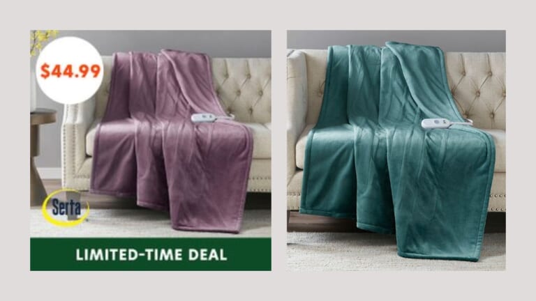 Serta Plush Heated Throws $40.50 (reg. $122)