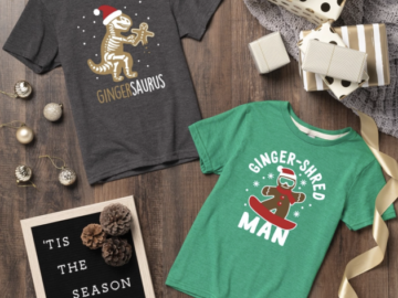 Kid’s Christmas Gingerbread Tees for just $12.99 shipped!