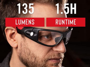 Rechargeable Lighted LED Safety Glasses $33.59 Shipped Free (Reg. $40) – FAB Ratings!