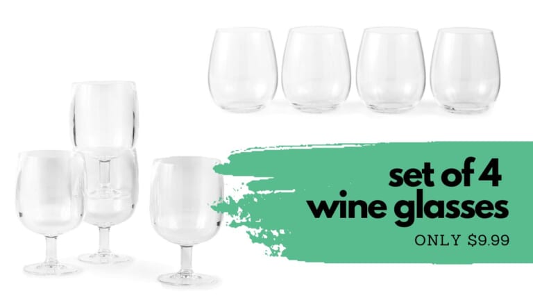 4-Piece Wine Glass Set $9.99 (reg. $20)