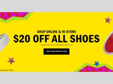 $20 off all VANS Shoes Including Sale!