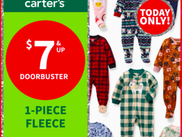 Carter’s: Fleece Sleep n’ Plays only $7 today!