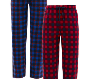 Fruit of the Loom Men’s Plaid Fleece Pajama Pant 2-Pack Bundle only $9.99 (Reg. $20!)