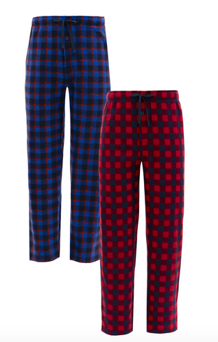 Fruit of the Loom Men’s Plaid Fleece Pajama Pant 2-Pack Bundle only $9.99 (Reg. $20!)