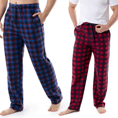 Fruit of the Loom 2-Pack Bundle Men’s Plaid Fleece Pajama Pants $9.99 (Reg. $20) – $4.99 Each! – 4 Colors, Size S-5XL