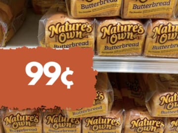 Get Up to 5 Loaves of Nature’s Own Bread for 99¢ Each!