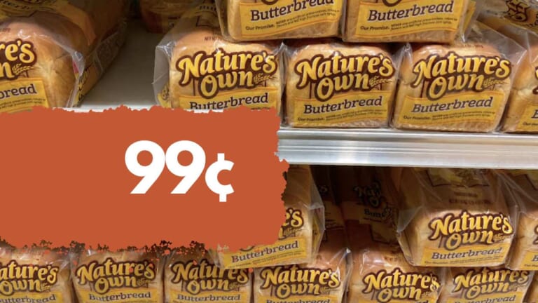 Get Up to 5 Loaves of Nature’s Own Bread for 99¢ Each!