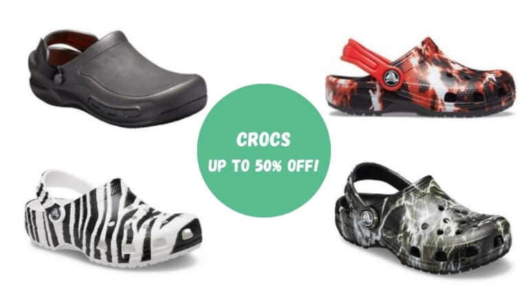 50% off Crocs Clogs, Sandals & More!