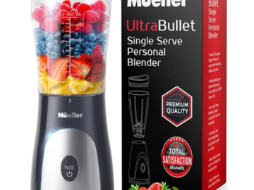 Today Only! Mueller Ultra Bullet Personal Blender $15.99 (Reg. $19.99) 7.5K+ FAB Ratings! – Shakes and Smoothies with 15 Oz Travel Cup and Lid