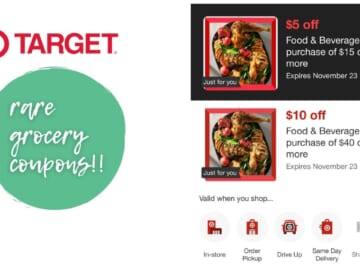 $5 off $15 Grocery Purchase at Target!