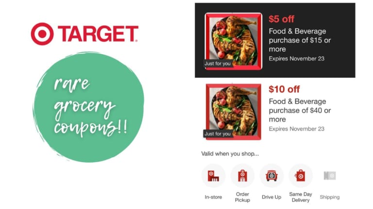 $5 off $15 Grocery Purchase at Target!