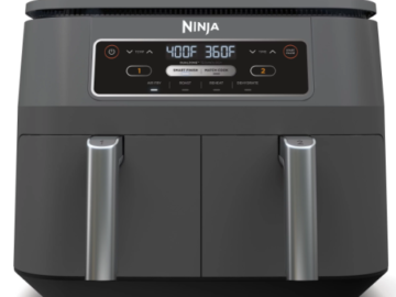 Walmart Black Friday:  Ninja Foodi 4-in-1 8-qt. 2-Basket Air Fryer with DualZone Technology – $99