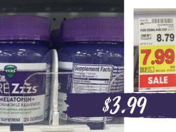 Stack Deals for $3.99 Vicks Pure Zzzs at Kroger