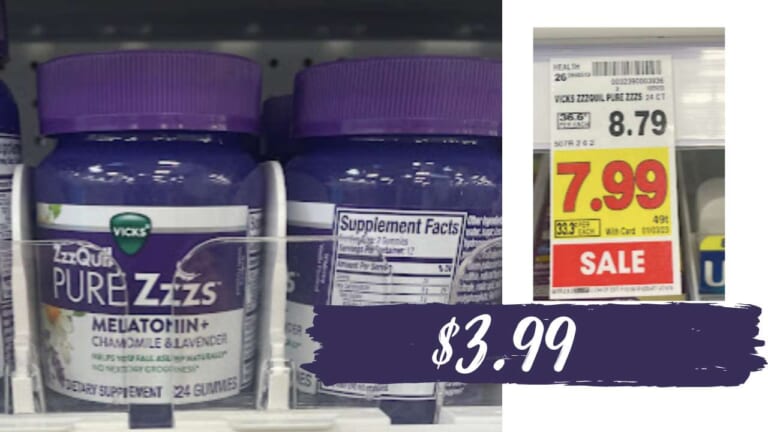 Stack Deals for $3.99 Vicks Pure Zzzs at Kroger