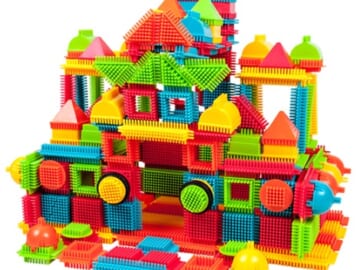 PicassoTiles 240-Piece Bristle Shape Blocks Set