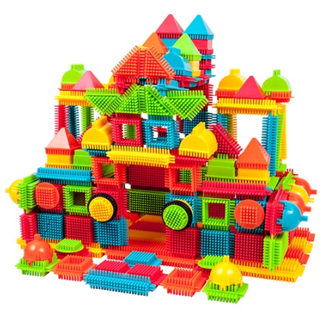 PicassoTiles 240-Piece Bristle Shape Blocks Set