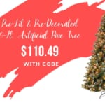 Pre-Lit 6-Ft. Decorated Pine Tree $110.49 With Code