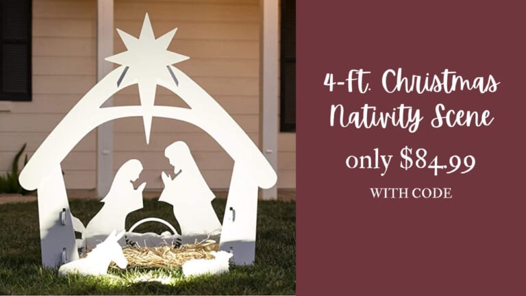 4-Ft. Christmas Nativity Scene $85 With Coupon