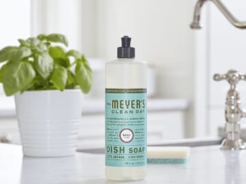 TWO 16-Oz Bottles Mrs. Meyer’s Liquid Dish Soap, Basil as low as $2.54 EACH (Reg. 4) + Free Shipping + Buy 2, save 50% on 1