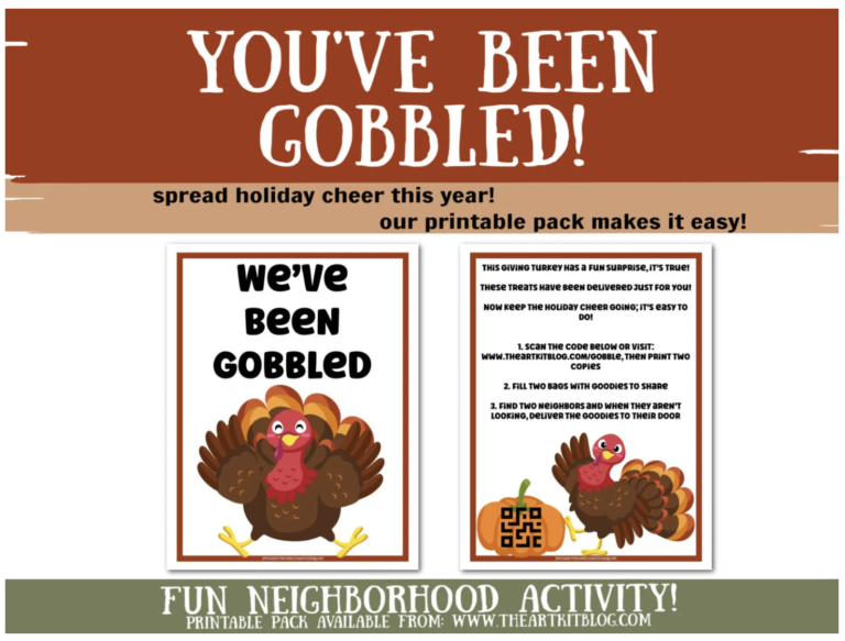 Free “You’ve Been Gobbled” Printable Pack