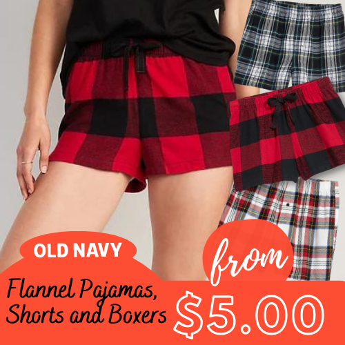 Today Only! Flannel Pajamas, Shorts and Boxers For Men and Women from $5 (Reg. $16.99)