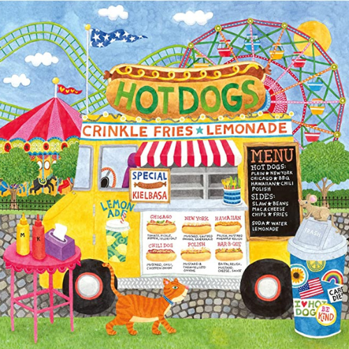 Thomas Kinkade 550-Piece Hotdog Truck Jigsaw Puzzle $5 (Reg. $13) – Features festive imagery!