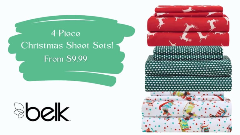 $9.99 4-Piece Christmas Sheet Sets