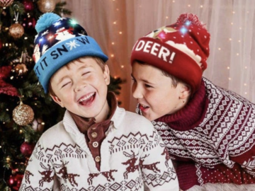 LED Light-Up Christmas Knitted Beanies for just $12.99 shipped!