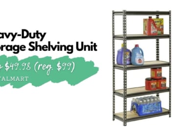 Heavy-Duty 5-Shelf Storage Unit $49.98 (reg. $99)