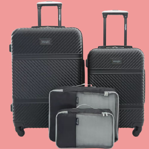 Walmart Black Friday! Wrangler 4-Piece Hardside Spinner Luggage Set $97 (Reg. $300) – 4 Colors! With 20″ & 25″ Suitcases and Packing Cubes