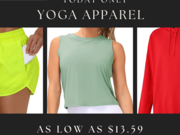 Today Only! Yoga Apparel as low as $13.59 (Reg. $16.99+) – FAB Ratings!