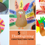 5 Easy Thanksgiving Construction Paper Crafts