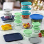 Walmart Black Friday! Set of 15 Glass Food Storage and Bake Container with Lids $20 – Comes in different container shapes with multicolored lids! 