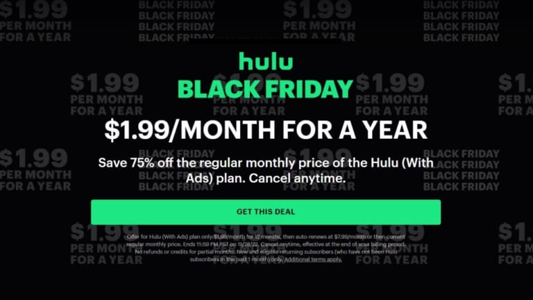 Get 12 Months of Hulu TV for Only $1.99 a Month